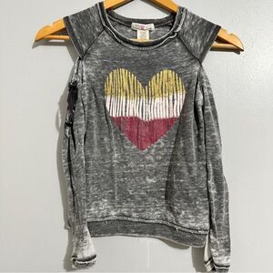 Kandy Kiss girls long sleeve heart shirt size S